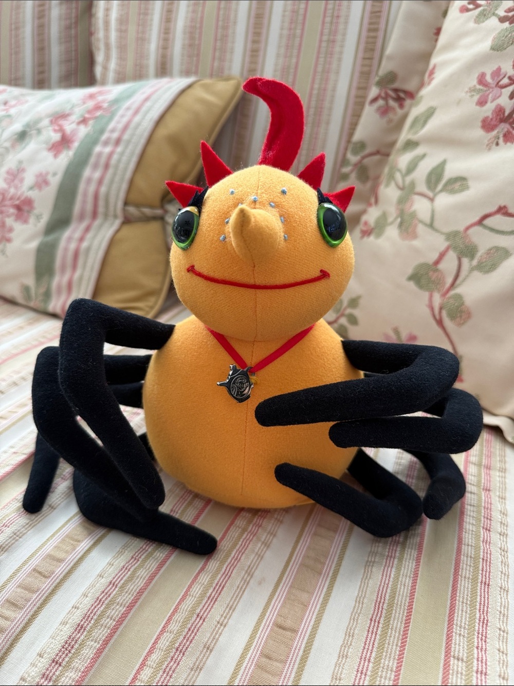 Vintage 1996 Callaway & Kirk Orange & Black Miss Spider Sunny Patch Plush Toy